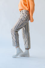 Free People: Super Sonic Printed Slim Pant in Grey Combo