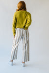 The Petersen Striped Pant in Beige + Cream