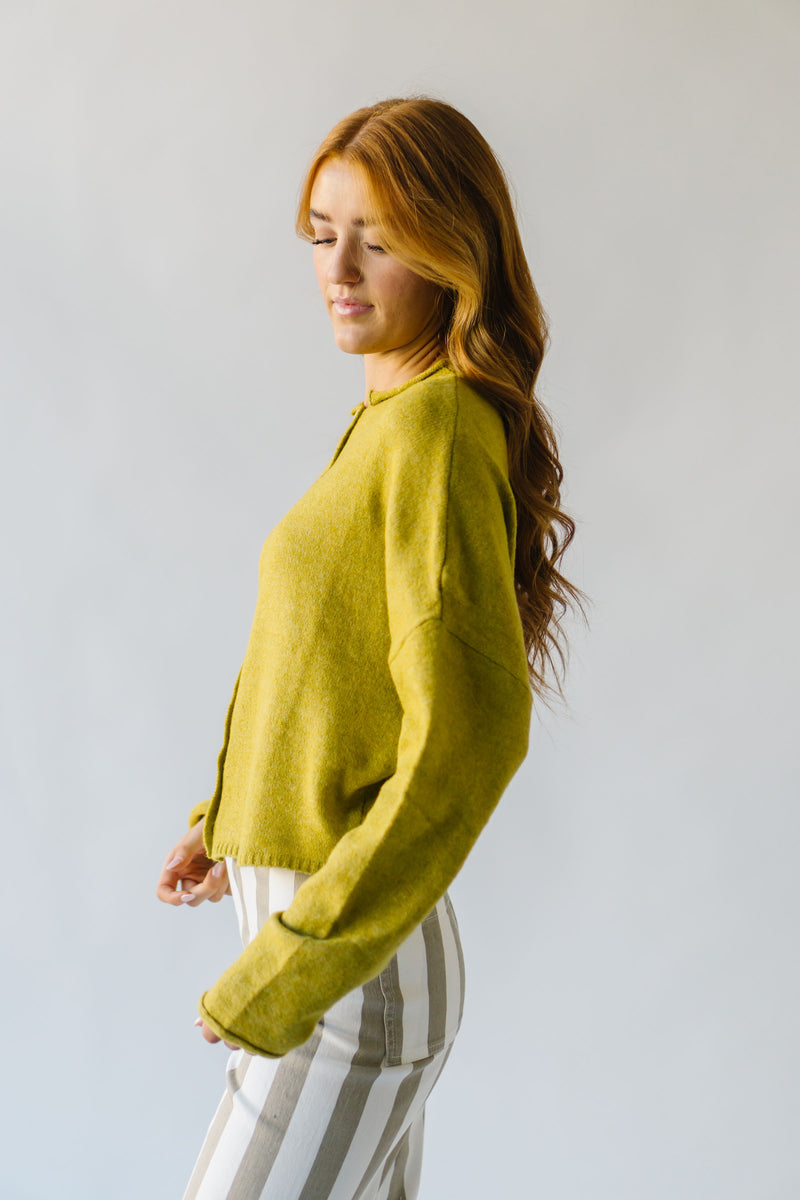 The Riggs Button-Down Sweater in Dijon Yellow