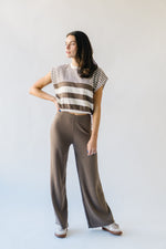 The Beaverton Striped Blouse in Mocha