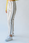 The Petersen Striped Pant in Beige + Cream