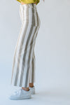 The Petersen Striped Pant in Beige + Cream