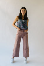 The Blaney High Rise Wide Leg Jean in Dried Rose