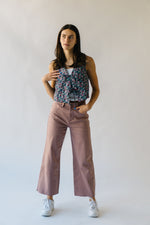 The Blaney High Rise Wide Leg Jean in Dried Rose