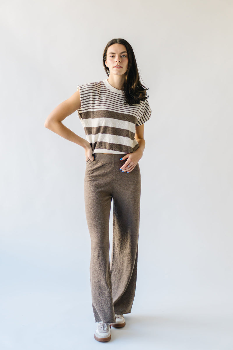 The Beaverton Striped Blouse in Mocha