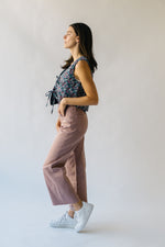 The Blaney High Rise Wide Leg Jean in Dried Rose