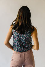 The Wisco Floral Tie Vest in Navy