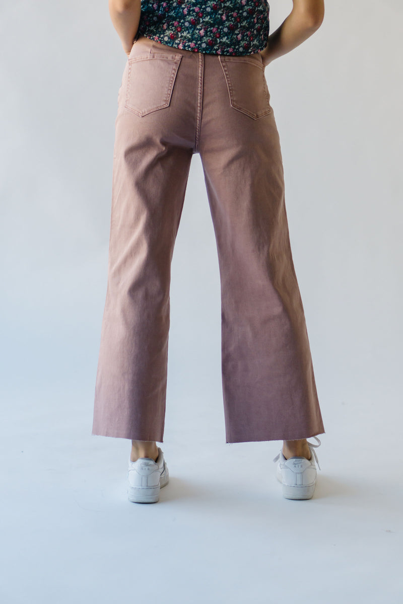 The Blaney High Rise Wide Leg Jean in Dried Rose