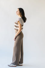 The Beaverton Striped Blouse in Mocha