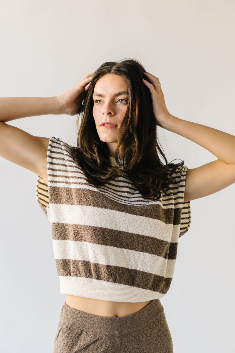 The Beaverton Striped Blouse in Mocha