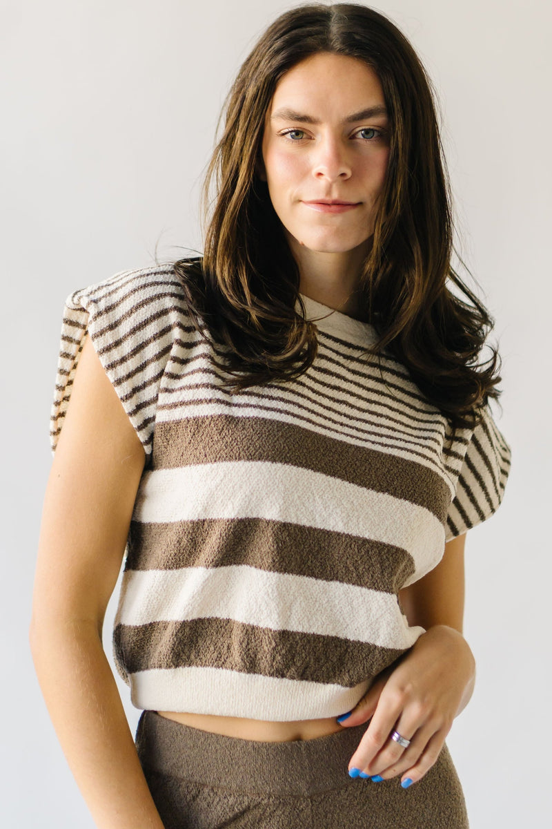 The Beaverton Striped Blouse in Mocha