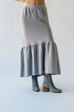 The Rivault Knit Maxi Skirt in Heather Grey