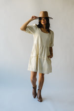 The Owensville Corduroy Midi Dress in Cream