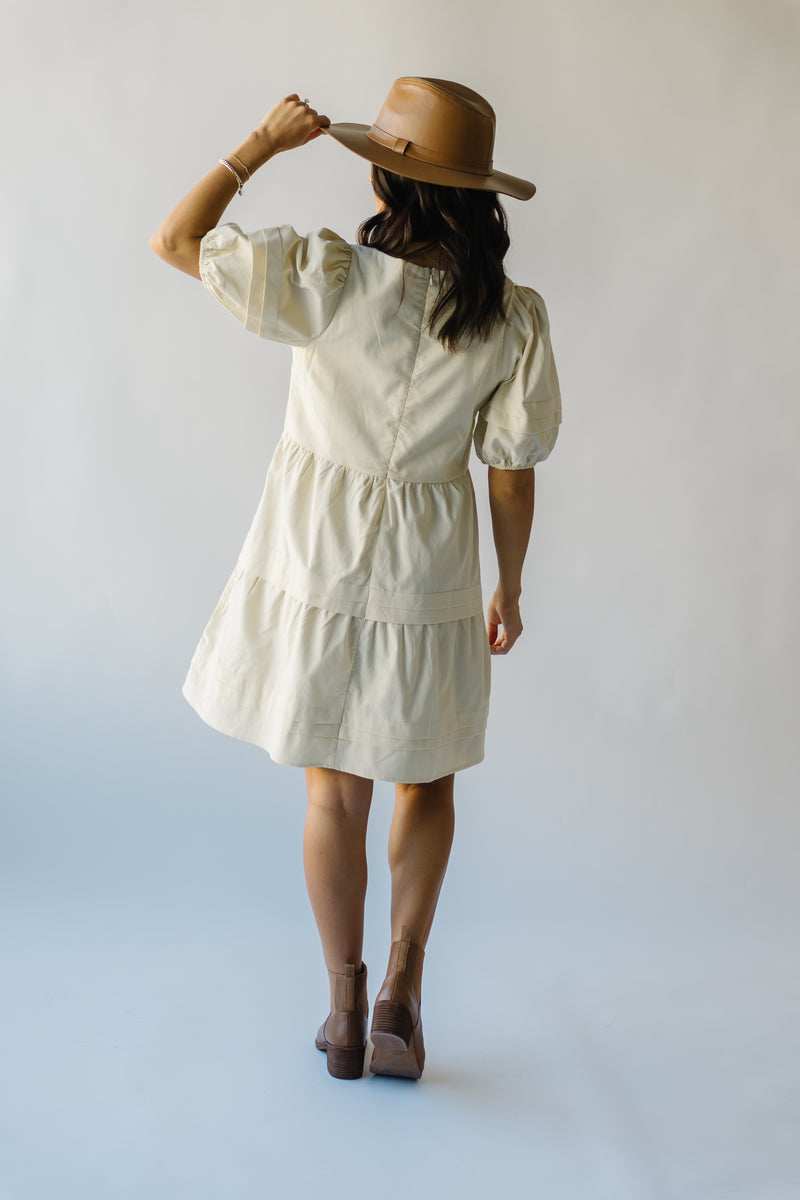 The Owensville Corduroy Midi Dress in Cream