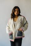 The Kentland Embroidered Jacket in Cream