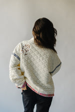 The Kentland Embroidered Jacket in Cream