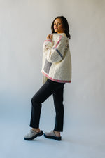 The Kentland Embroidered Jacket in Cream