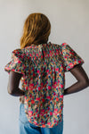 The Groton Floral Blouse in Olive Multi