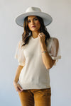 The Scipio Sheer Sleeved Blouse in Cream