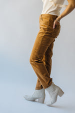 The Fridley Mid Rise Ankle Straight Jean in Camel