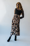 The Dustin Pleated Midi Skirt in Leopard