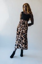 The Dustin Pleated Midi Skirt in Leopard