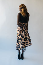 The Dustin Pleated Midi Skirt in Leopard
