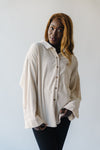 The Marengo Corduroy Shacket in Sand