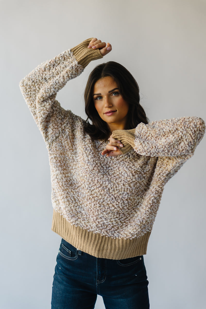 The Crandall Textured Sweater in Mocha