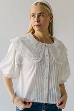 The Deswell Collared Blouse in White