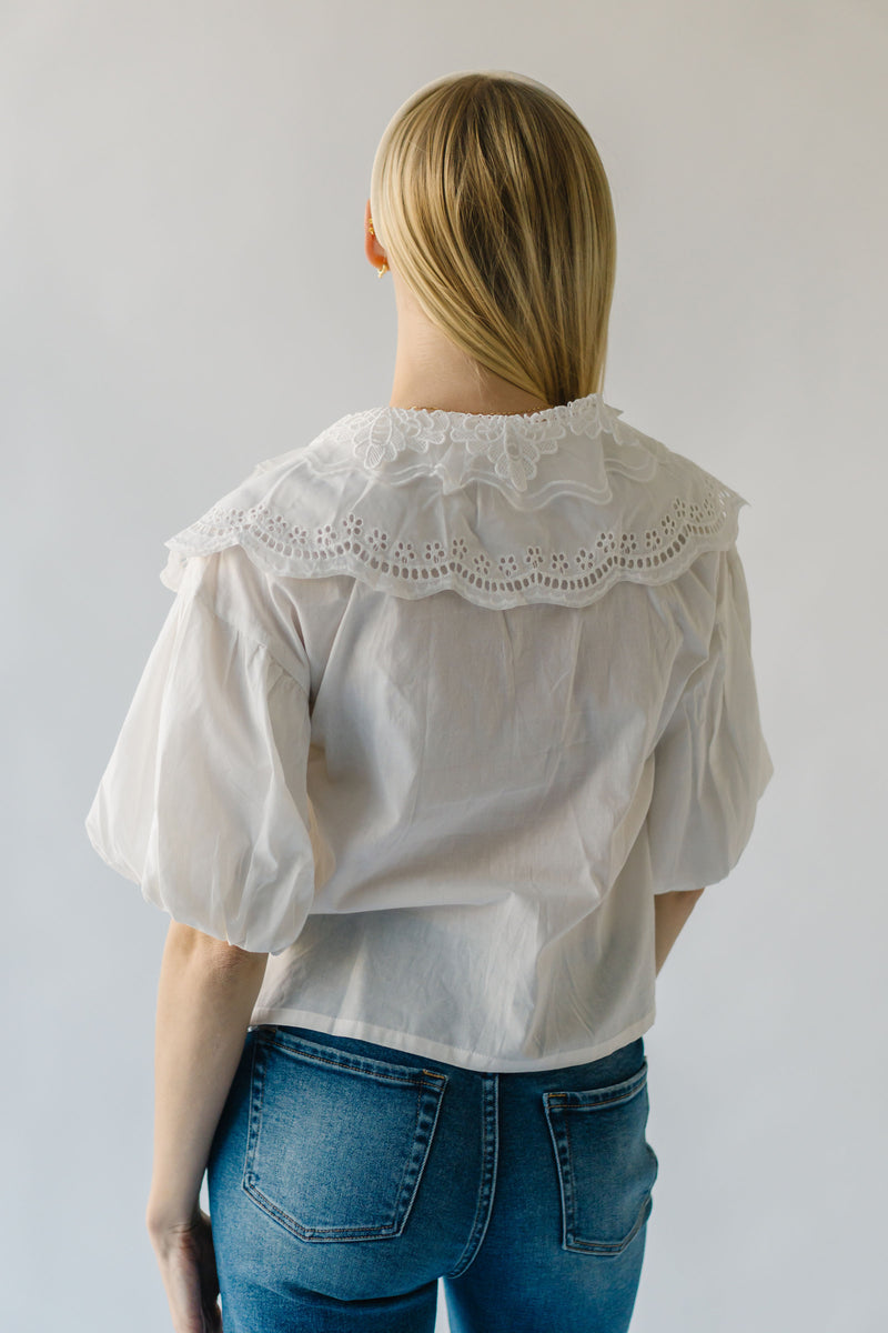 The Deswell Collared Blouse in White