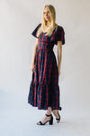 The Rustand Plaid Midi Dress in Red Multi