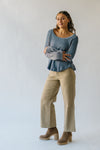 The Rooker Wide Leg Crop Jean in Sandstone