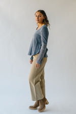 The Rooker Wide Leg Crop Jean in Sandstone