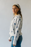 The Bevan Floral Button-Up Sweater in Ivory Combo