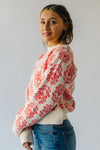 The Delayna Patterned Sweater in Tangerine Tango