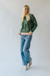 The Zapata Lace Stitch Detail Sweater in Green