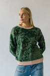 The Zapata Lace Stitch Detail Sweater in Green