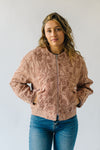 The Lunzer Embroidered Bomber Jacket in Rose