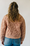 The Lunzer Embroidered Bomber Jacket in Rose