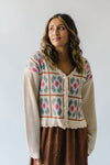 The Kelbie Crochet Cardigan in Oatmeal