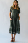 The Opperman Embroidered Maxi Dress in Pale Olive