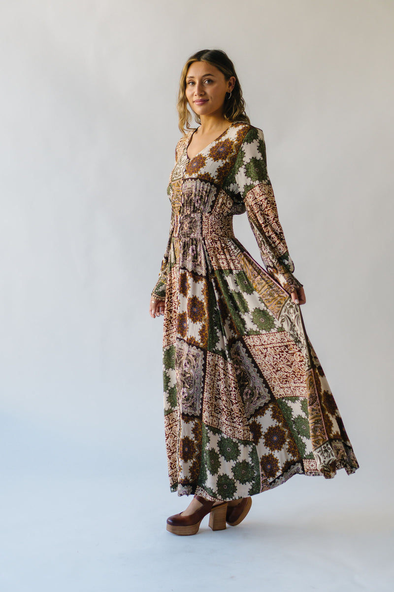 The Halcyon Patterned Dress in Paisley Gardens