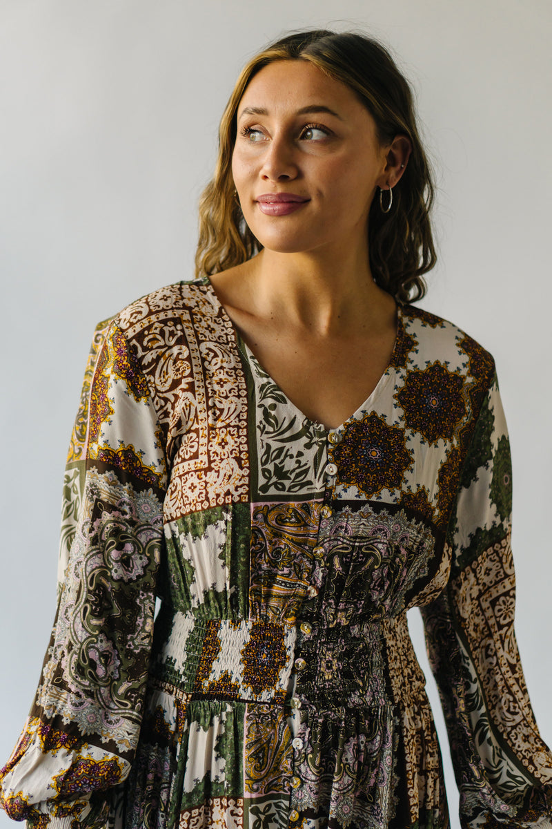 The Halcyon Patterned Dress in Paisley Gardens