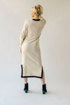 The Klassen Bow Detail Maxi Sweater Dress in Cream