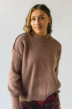 The Stutler Drop Shoulder Sweater in Mauve