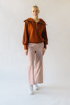 The Moria Striped Wide Leg Pant in Bronze + Ivory