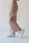 The Moria Striped Wide Leg Pant in Bronze + Ivory