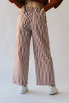 The Moria Striped Wide Leg Pant in Bronze + Ivory