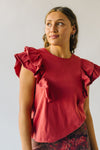 The Johansen Ruffle Sleeve Blouse in Rust